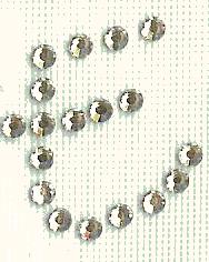 Hot Fix Rhinestone Letter E